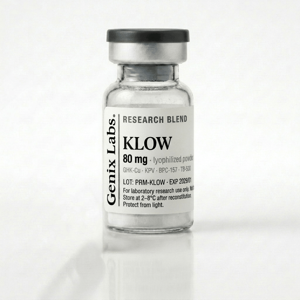 KLOW research peptide vial